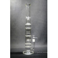 Double Honeycomb Splash Guard Hookah Glass Smoking Water Pipes (ES-GB-387)